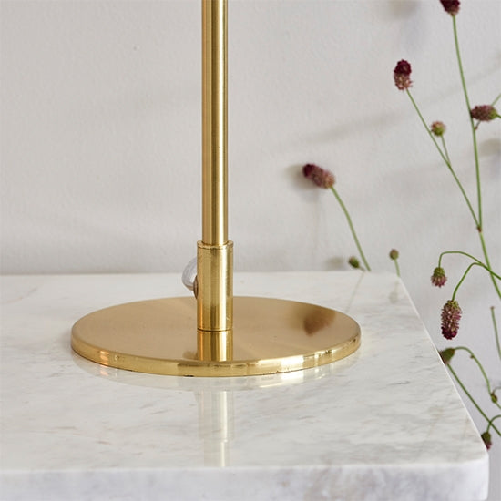 Rubens LED Table Lamp In Satin Brass