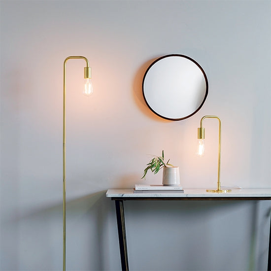 Rubens LED Table Lamp In Satin Brass