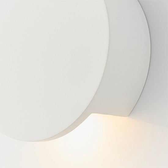 Sanna LED 155mm Wall Light In Smooth White Plaster