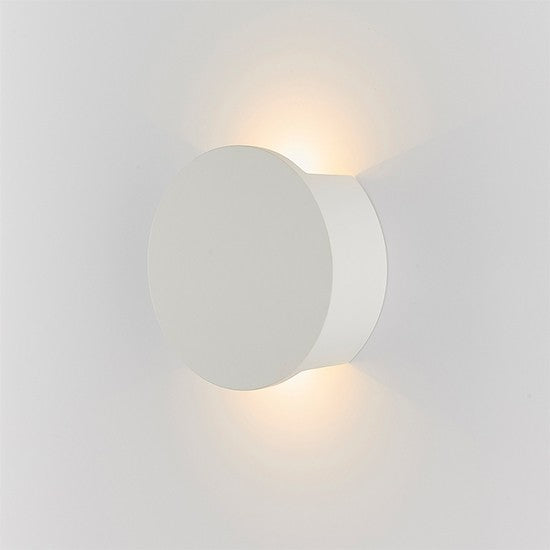 Sanna LED 155mm Wall Light In Smooth White Plaster
