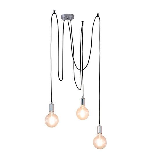 Studio 3 Lights Ceiling Pendant Light Chrome