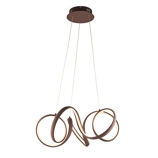 Synergy Small Ceiling Pendant Light Coffee Frosted Diffuser