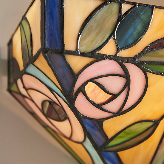 Willow Tiffany Glass Wall Light In Dark Bronze